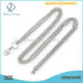 Shiny silver metal chains for neck chains,wholesale round locket necklace design